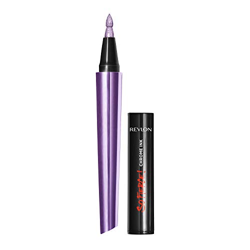 Revlon So Fierce! Chrome Ink Liquid Eyeliner, Longlasting Bold Metallic Pen Liner with Dip Ink Cap for Pearl, Shimmer Blend, 904 Ultraviolet Foil… Beauty & Personal Care REVLON