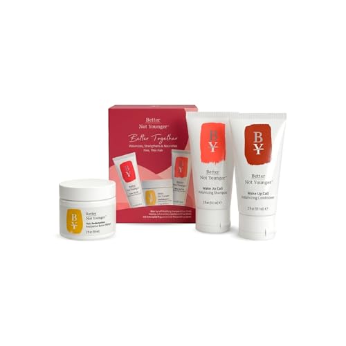 Better Not Younger Discovery Kit - Strength & Volume, Includes Hair Redemption Restorative Butter Masque, 2 Fl Oz Wake Up Call Volumizing Shampoo Beauty & Personal Care Better Not Younger