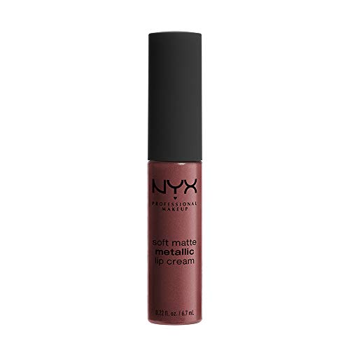 NYX PROFESSIONAL MAKEUP Soft Matte Metallic Lip Cream, Liquid Lipstick - Rome (Medium Nude With Red Undertone) Beauty & Personal Care NYX PROFESSIONAL MAKEUP