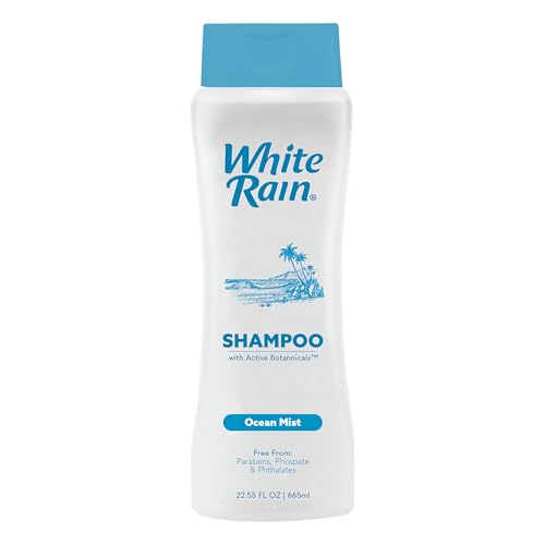 White Rain Moisturizing Shampoo - Ocean Mist Scent, 15 fl oz, Hydrating Shampoo for Men & Women, Paraben-Free & Cruelty-Free with White Lily, Green Beauty & Personal Care White Rain
