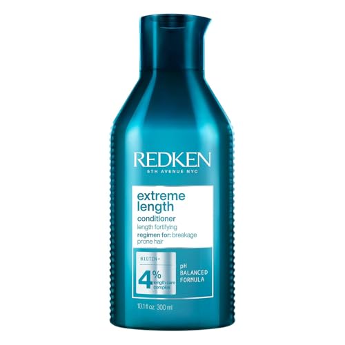 Redken Extreme Length Conditioner For Damaged Hair - Fortifies, Strengthens and Conditions Hair, Infused With Biotin & Castor Oil For Hair Growth Beauty & Personal Care Redken
