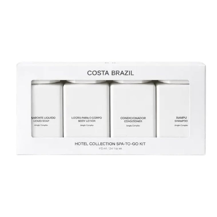 Costa Brazil Hotel Collection Spa-To-Go Kit, Shampoo, Conditioner, Body Wash and Lotion, 4 Piece Travel Set Beauty and Personal Care Costa Brazil