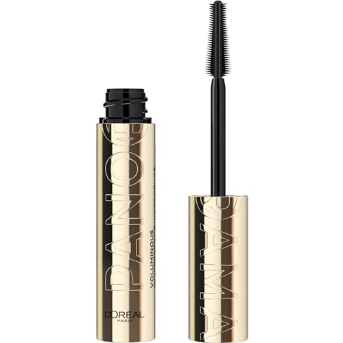 L'Oreal Paris Voluminous Panorama Mascara, Volumizing and Lengthening Mascara, Waterproof Longwear and Smudge Resistant Make Up, Black, 0.31 Fl Oz