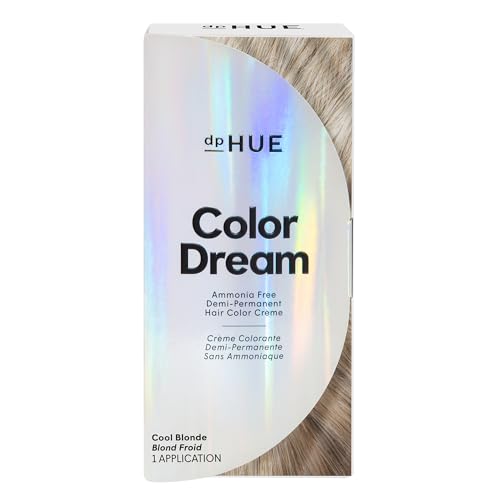 dpHUE Color Dream, Cool Blonde - Ammonia-Free, Demi-Permanent Hair Color - Lasts 16 Washes - Boosts Shine - Paraben & Sulfate Free, Leaping Bunny Beauty & Personal Care dpHUE