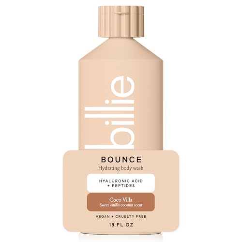 Billie Bounce, Hydrating Body Wash, Hyaluronic Acid + Peptides, Hydrating & Replenishing, 18Fl Oz Beauty & Personal Care Billie
