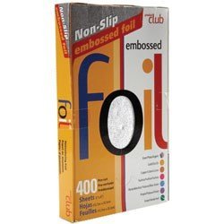 Product Club Product club embossed pre-cut foil silver 400 count Beauty & Personal Care Product Club