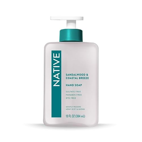 Native Sandalwood & Coastal Breeze Liquid Hand Soap 13 fl oz with Travolle Dispenser Pump Beauty & Personal Care Native