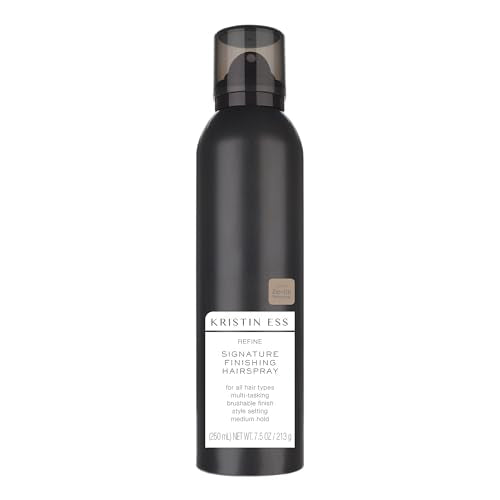 Kristin Ess Hair Refine Signature Finishing Hairspray for Hair Styling - Flexible Hold, Brushable Texture, Style Support for Straight, Textured, Wavy Beauty & Personal Care Kristin Ess