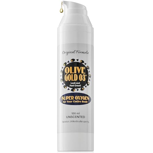 Olive Gold O3 Skin Care Lotion - Ozonated Olive Oil Moisturizer for Face & Body, Natural Hydration & Anti-Aging Support (4oz) Beauty & Personal Care olive gold 03