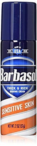 Barbasol Shave Cream Sensitive Skin Travel size 2 oz (Pack of 3) Beauty & Personal Care Barbasol