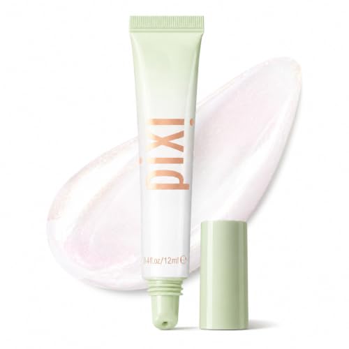 Pixi Beauty Color Changing Lip Gloss | pH Reactive Tinted Lipgloss in Snow Pearl | Hydrating Lip Balm for Dry Chapped Lips with Rosehip Oil & Shea