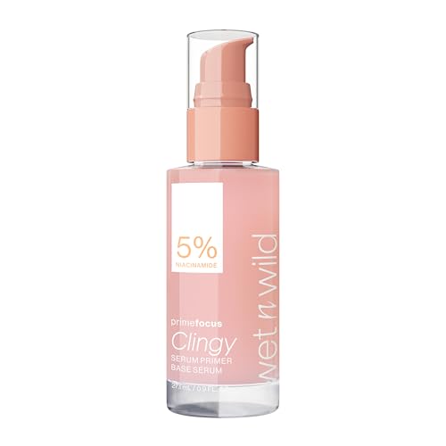 wet n wild Prime Focus Clingy Serum Primer, Hydrating & Brightening with 5% Niacinamide & 8% Glycerin, Long-Lasting 16-Hour Wear, Dewy Finish Beauty & Personal Care wet n wild