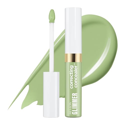 Revlon Glimmer Correcting Concealer, Liquid Under Eye Makeup, Made with Caffeine, Vitamin C, & Stevioside, 100 Green, 0.3 fl oz Beauty & Personal Care REVLON