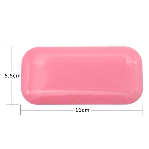 DNHCLL 2 PCS Reuseable Eye Lashes Pads Pallet Stand, Rectangle Soft Silicone Eyelash Extension Pad Eye Lash Glue Stand Tray Holder(Pink and Clear) Beauty & Personal Care DNHCLL