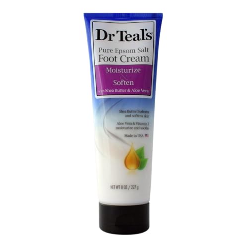 Dr Teal's Pure Epsom Salt Foot Cream Pure Epsom Salt Foot Cream with Shea Butter & Aloe Vera & Vitamin E By Dr Teal's Perfume for Women 8 oz Beauty & Personal Care NC