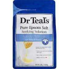 Dr. Teals Soften & Nourish with Milk & Honey Soaking Solution Gift Set (2 Pack, 3lbs ea.) - Pure Epsom Salt & Essential Oils Softens the Skin, Eases Beauty and Personal Care Dr Teal's