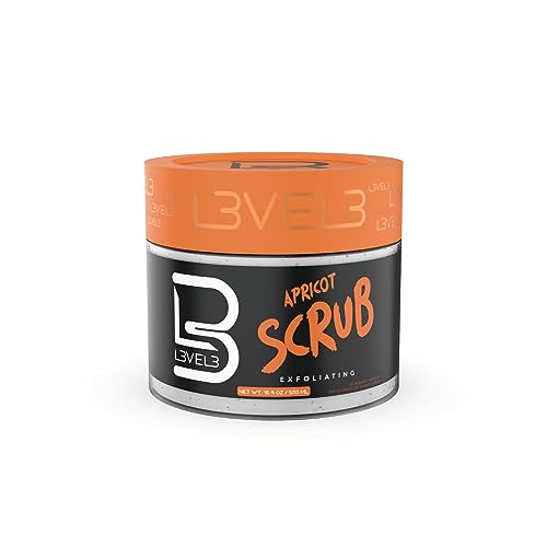 L3 - Level 3 Apricot Facial Scrub - Great for All Skin Types - Reduces Acne - Gentle & Effective Exfoliation - Reduces Clogged Pores Beauty & Personal Care L3