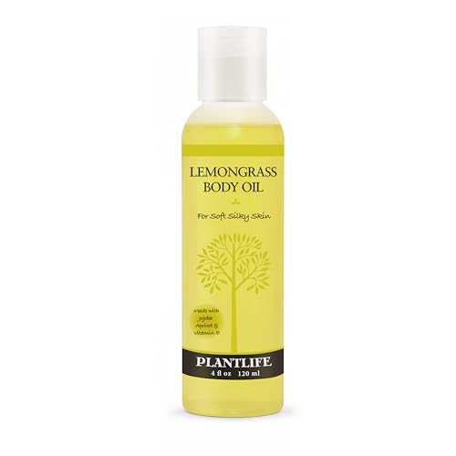 Plantlife Lemongrass Body Oil - Moisturizing Natural Body Oil for All Skin Types - Nourishing Dry Skin and Making It Feel Soft and Silky for Women Beauty and Personal Care Plantlife