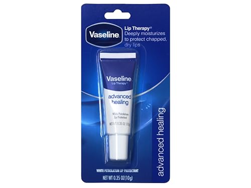 Vaseline Lip Therapy Lip Balm Tube, Advanced Healing Lip Protectant, 0.35 OZ - 8 Pack Beauty and Personal Care Vaseline