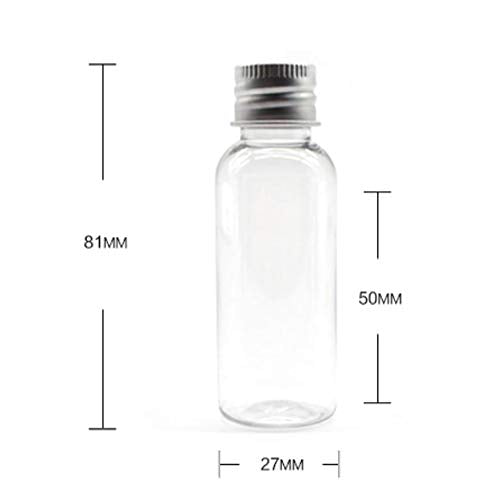 12PCS 1oz / 30Ml Empty Clear PET Plastic Tube Bottle Containers With Silver Aluminum Screw Cap For Makeup Lotion Essential Oils Creams Powders Beauty & Personal Care TUPWEL