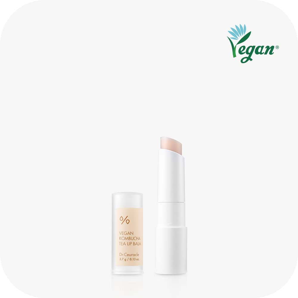 Dr.Ceuracle Vegan Kombucha Tea Lip Balm - Soft, Natural, Lightweight, Hydrating Lip Moisturizer for Dry Cracked Lips, Korean Skincare for Stocking Beauty and Personal Care Dr. Ceuracle