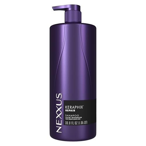 Nexxus Keraphix Shampoo With ProteinFusion for Damaged Hair Keratin Protein, Black Rice, Silicone-Free 33.8 oz Beauty & Personal Care Nexxus