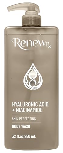RENEW RX Hyaluronic Acid + Niacinamide Body Wash - Hydrating Skin Care Cleanser for Brightening & Skin Perfecting, Vegan Skincare, 32 fl oz Beauty & Personal Care RENEW RX