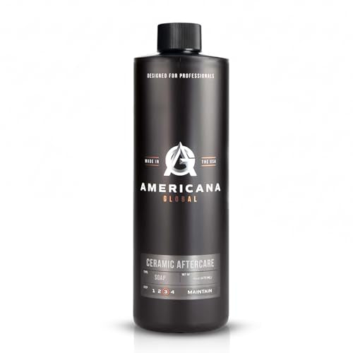 Americana Global Ceramic Aftercare Soap (16 fl. oz) - pH Neutral 2-in-1 Car Shampoo for Ceramic Coatings, Made in USA, High Foaming, Safe on All Beauty & Personal Care Americana Global