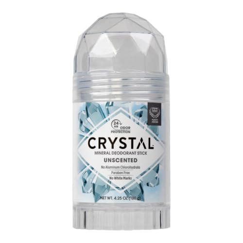 CRYSTAL Deodorant Stick (30003), Unscented, 4.25 Ounce Beauty and Personal Care Crystal Essence