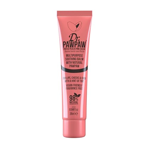 Dr. PawPaw Multipurpose Soothing Tinted Balm - Lip Balm for Lips, Cheeks, Eyes - Tinted Lip Balm - Lip Moisturizer with Pawpaw - Peach Pink - 0.84 oz Beauty and Personal Care Dr. PAWPAW ORIGINAL BALM