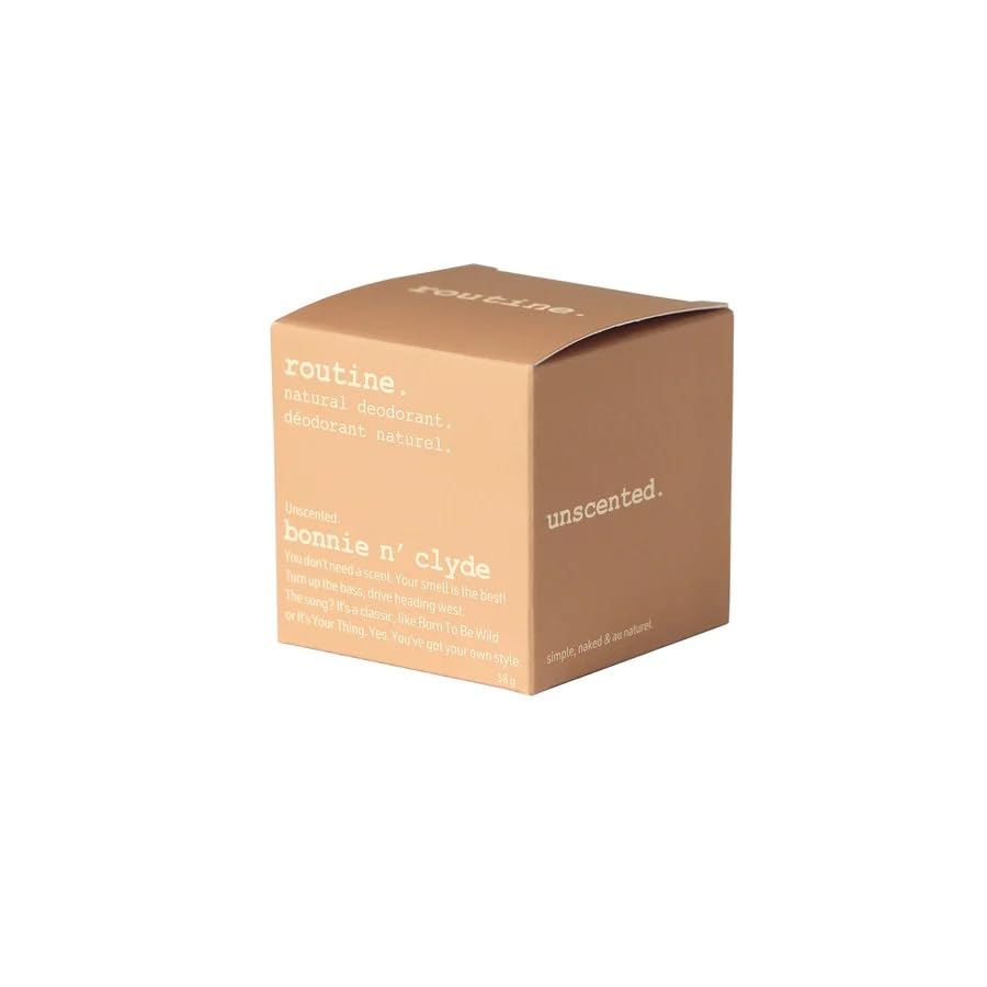 Routine. Natural and Aluminum Free Deodorant (2 Fluid Oz.) for Women and Men - Bonnie n Clyde Jar - Unscented (Cream Jar Formula) Beauty and Personal Care Routine