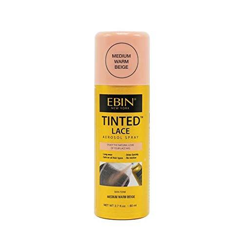 EBIN NEW YORK Tinted Lace Spray Medium Warm Beige | Water Resistant & High Pigment Lace Tint for Wig | Even Spray, No Residue & Natural Finish | 2.7 Beauty & Personal Care EBIN NEW YORK
