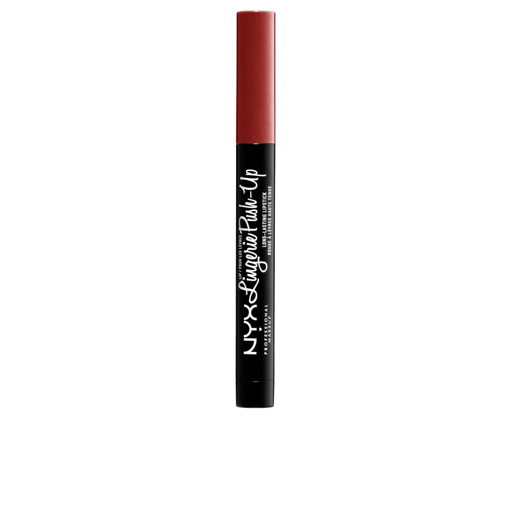NYX PROFESSIONAL MAKEUP Lip Lingerie Push-Up Long Lasting Plumping Lipstick - Seduction (Reddish Brown Nude) Beauty & Personal Care NYX PROFESSIONAL MAKEUP