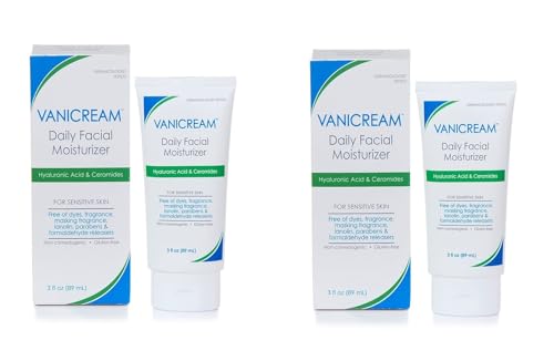 Vanicream Daily Facial Moisturizer With Ceramides and Hyaluronic Acid - Formulated Without Common Irritants for Those with Sensitive Skin, 3 fl oz Beauty & Personal Care Vanicream