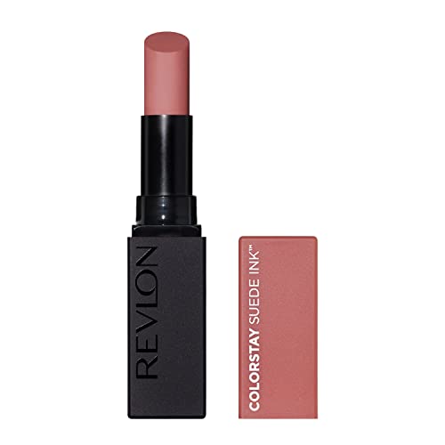 Revlon Lipstick, ColorStay Suede Ink, Built-in Primer, Infused with Vitamin E, Waterproof, Smudge-proof, Matte Color, 001 Gut Instict, 0.09 oz Beauty & Personal Care REVLON
