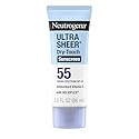 Neutrogena Ultra Sheer Dry-Touch Sunscreen SPF 55 for Face & Body, Lightweight Non Greasy Broad Spectrum UVA/UVB Protection, No White Cast, Water Beauty & Personal Care Neutrogena