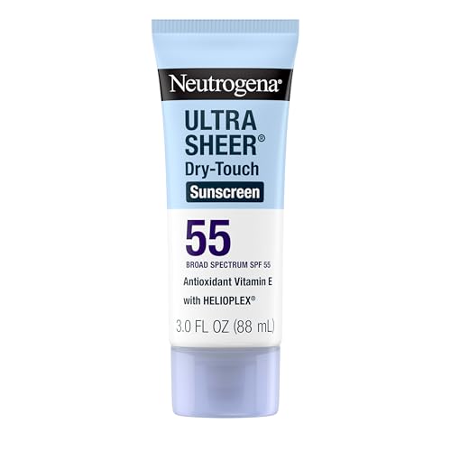 Neutrogena Ultra Sheer Dry-Touch Sunscreen SPF 55 for Face & Body, Lightweight Non Greasy Broad Spectrum UVA/UVB Protection, No White Cast, Water Beauty & Personal Care Neutrogena