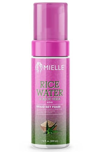 Mielle Rice Water & Aloe Vera Blend Braid Set Foam 7.5 FL Oz (Pack of 2) Beauty & Personal Care Mielle Organics