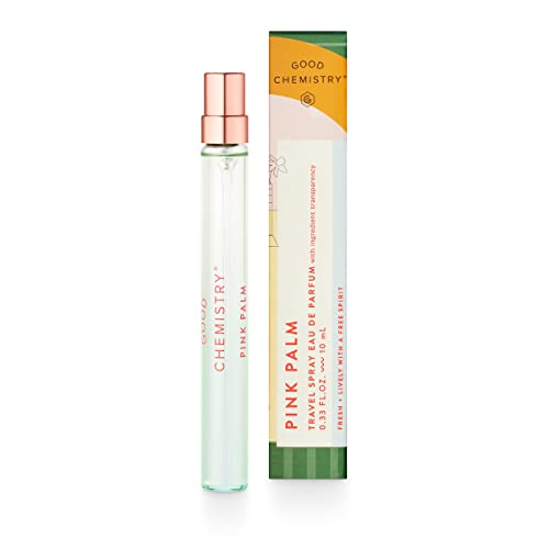 Good Chemistry Pink Palm Travel Spray 0.33 fl oz - Long-Lasting On-the-Go Perfume with Dragon Fruit, Magnolia, & Sugared Vanilla - Fresh, Clean Beauty & Personal Care Good Chemistry