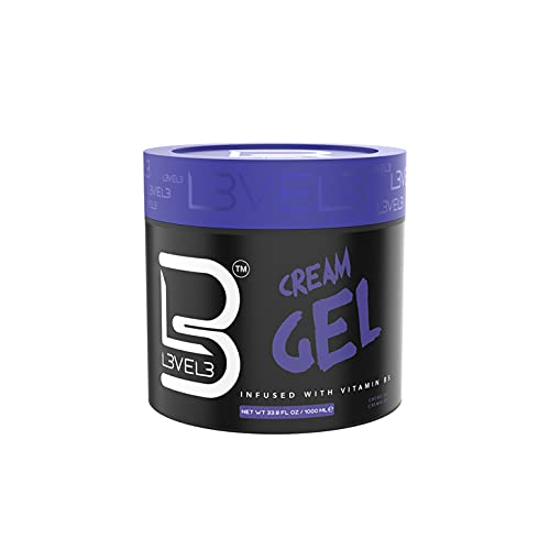 L3 Level 3 Cream Gel - Provides Volume and Medium Hold - With Vitamins to Nourish and Protect Hair Level Three Mens Hair Styling Cream (1000 ML Beauty & Personal Care L3