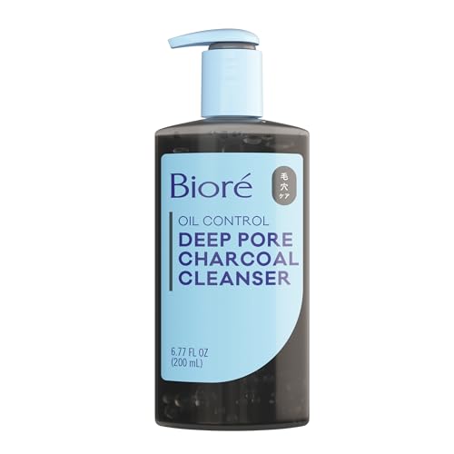 Biore Deep Pore Charcoal Face Wash, Daily Facial Cleanser for Dirt & Makeup Removal, for Oily Skin, 6.77 Oz Beauty & Personal Care Bioré