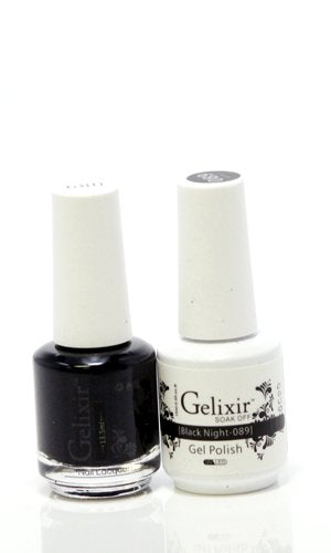 Gelixir matching color gel & nail lacquer Black Night - 089 Beauty & Personal Care Gelixir