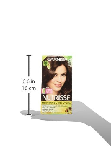 Garnier Nutrisse Nourishing Color Creme, 43 Dark Golden Brown (Cocoa Bean) (Packaging May Vary) Beauty & Personal Care Garnier