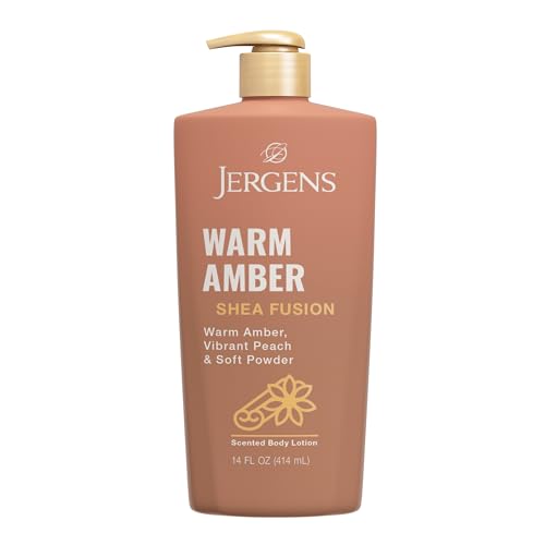 Jergens Shea Fusion Warm Amber Scented Lotion, Moisturizing Body Lotion with Shea Butter and Vitamin E, 14 fl oz Beauty and Personal Care Jergens Default Title