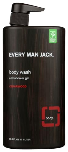 Every Man Jack Men's Body Wash - | 33-ounce Twin Pack - 2 Bottles Included | Naturally Derived, Parabens-free, Pthalate-free, Dye-free, and Certified Beauty & Personal Care Every Man Jack