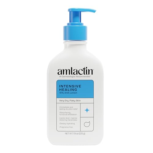 AmLactin Intensive Healing Body Lotion - Therapeutic Lotion for Extremely Dry Skin - No-Scrub Exfoliator and Moisturizer with 15% Lactic Acid AHA Beauty & Personal Care AmLactin