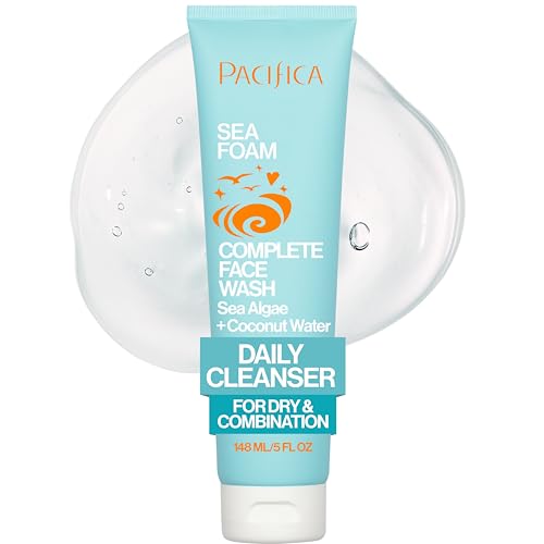 Pacifica Beauty Sea Foam Face Wash, Daily Gentle Foaming Cleanser, With Coconut Water + Sea Algae, Removes Makeup, For Combination and Oily Skin Beauty & Personal Care Pacifica