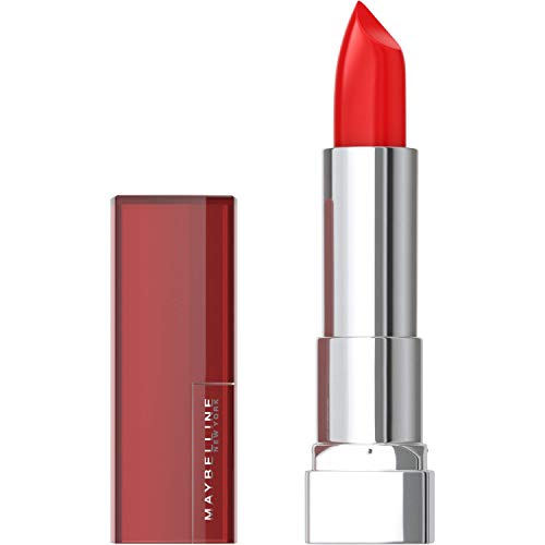 Maybelline Color Sensational Lipstick, Lip Makeup, Cream Finish, Hydrating Lipstick, Nude, Pink, Red, Plum Lip Color, On Fire Red, 0.15 oz; (Packaging Beauty & Personal Care MAYBELLINE