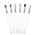 Silicone Eyeshadow Brushes Set, BYVUTE Colorful Heads Eyeliner Blending Professional Makeup Brush Set, 6 Essential Eye Makeup Brushes Kits, Eye Shadow Beauty & Personal Care BYVUTE
