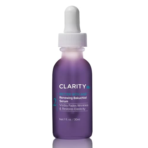 ClarityRx Better With Age Renewing Bakuchiol Face Serum for Anti-Aging, Gentle Alternative Retinol Serum, Plant Based, Cruelty Free, Paraben Free (1 Beauty & Personal Care ClarityRx
